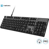 Natec Žična tipkovnica AMBERJACK, profesionalna, tiha mehanska stikala, LED osvetlitev, Hot-Swap, F1-F12, Windows / Android / Linux, USB-C, črno-siva, (5000517154) | Shoptok.si