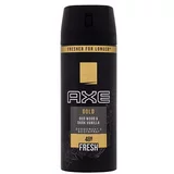 Axe Gold Oud Wood & Dark Vanilla dezodorans u spreju bez aluminija 150 ml za muškarce