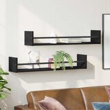  Polica na zidu Zidne 2 pcs Crni hrast 80 x 16 x 14 cm | Eponuda.ba