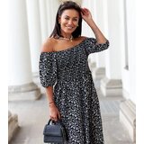 UR/CEO Black floral midi dress Castiglione | ePonuda.com
