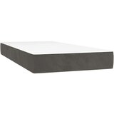 vidaXL Otroška vzmetnica z žepkasto vzmetjo temno siva 80x160 cm žamet | Shoptok.si