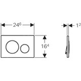 Geberit 20 Tipka Geberit crni/mat – 115.882.DW.1
