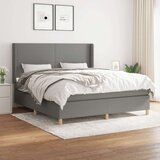  Kreveta s oprugama i madrac svjetlosivi 160x200cm tkanina | shoptok.hr