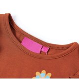  Dječja majica s dugim rukavima boja konjaka 116 | shoptok.hr