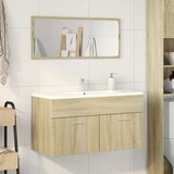  2-dijelni set kupaonskog namještaja boja hrasta sonome drveni | shoptok.hr