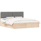  Krevetni okvir s tapiciranim uzglavljem Svijetlo siva | shoptok.hr