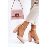 Boto Suede Heel Pumps Beige Lexie | Shoptok.si