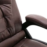 vidaXL Uredska stolica od umjetne brušene kože tamnosmeđa | shoptok.hr