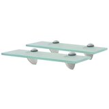 vidaXL Zidne police 2 kom staklene 30 x 20 cm 8 mm Cijene