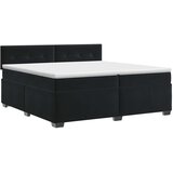  Boxspring krevet s madracem Crna 200 x 200 cm Baršun | shoptok.hr