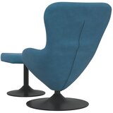 Jaja Stolica s Pufom with Footstool Plava Baršun | shoptok.hr