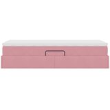  Krevet s madracem i skladištem Ružičasta 100 x 200 cm Baršun | shoptok.hr