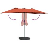  Vrtni suncobran Terakota 385 x 209 x 244 cm Poliester | Eponuda.com