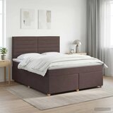  Boxspring krevet s madracem Tamno smeđa 140 x 190 cm Tkanina - Tamno smeđa 140 x 190 cm Dizajn linija | shoptok.hr