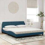  Krevet s madracem Dover plavi 180x200 cm baršunasti | shoptok.hr