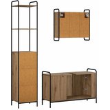  Set ormarića za kupaonicu 3 kom. Hrast artisan - Hrast artisan Ormar s umivaonikom (3 vrata) + viseći ormar | shoptok.hr