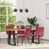 Furnova Jedilni stoli 4 kosi vinsko rdeč žamet, (21929125) | Shoptok.si