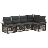 vidaXL Vrtna sedežna garnitura 5 pcs Siva poli ratan, (5000269948) | Shoptok.si