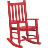 Furnova Otroški gugalni stol rdeč trdna topolovina, (21925531) | Shoptok.si