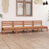  Vrtna sedežna garnitura 4-delna medeno rjava trdna borovina, (20675853) | Shoptok.si