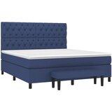 Krevet s oprugama i madracem plavi 160x200 cm od tkanine | Eponuda.com