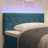  LED glava kreveta s LED trakama Tamno plava 100 cm Baršun | shoptok.hr