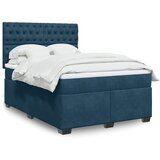  Krevet s oprugama i madracem plavi 140x190 cm baršunasti | shoptok.hr