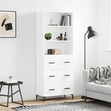  Visoka komoda bijela 69,5x34x180 cm konstruirano drvo | shoptok.hr