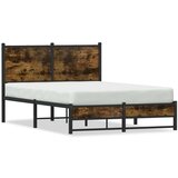 Metalni okvir kreveta s uzglavljem boja hrasta 120 x 190 cm | shoptok.hr