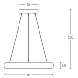  Zambelis 2046 - LED prigušiva viseća lampa na sajli LED/30W/230V prečnik 40 cm zlatna | Eponuda.com