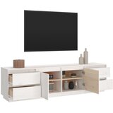 TV ormarić bijeli 176 x 37 x 47,5 cm od masivne borovine | Eponuda.com