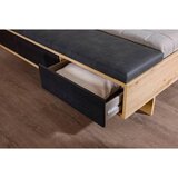 Rauch Möbel posteljna garnitura 180 cm x 200 cm , tekstil, leseni material črna, hrast artisan | Shoptok.si