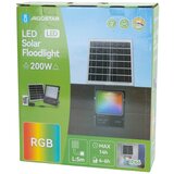 Aigostar led rgb prigušiva solarni reflektor LED/200W/3,2V IP66 + daljinski upravljač | Eponuda.com