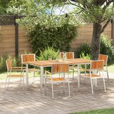 vidaXL zložljivi vrtni stoli 6 kos 54.5x56x87 cm trden akacijev les, zložljivi vrtni stoli 2 kosa iz trdnega akacijevega lesa in kovine, | Shoptok.si