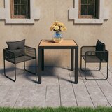 In 3-dijelni vrtni blagovaonski set od PVC ratana crno-smeđi | shoptok.hr