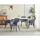 Nana Stolica od Tamno Sivog Baršuna s Crnim Nogama x 2 | shoptok.hr