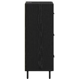 vidaXL Strani šal Črni hrast 34 x 34.5 x 90 cm Konstruiran les | Shoptok.si