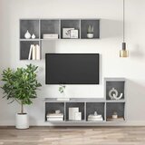  Zidni TV ormarić boja betona 37x37x107 cm od konstruiranog drva | shoptok.hr