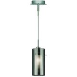 Searchlight Duo 2 viseča stropna svetilka, krom, dimljeno steklo, enojna, E14, (22100830) | Shoptok.si