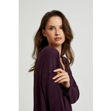 Moodo Women's blouse with V-neck and dropped shoulders - purple Cijene