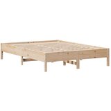 vidaXL Okvir kreveta bez madraca 135 x 190 cm od masivne borovine | shoptok.hr