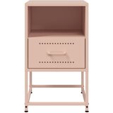  Noćni ormarići 2 kom ružičasti 36 x 39 x 60,5 cm čelični | Eponuda.com