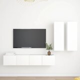Furnova Komplet TV omaric 4-delni bela iverna plošča, (21922599) Cene
