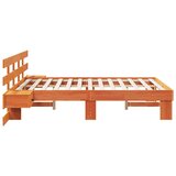  Krevetna konstrukcija Smeđa 140 x 190 cm Čvrsto borovo drvo | shoptok.hr
