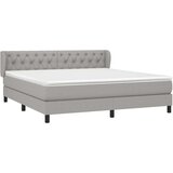  Box spring postelja z vzmetnico svetlo siva 160x200 cm žamet, (20846643) | Shoptok.si