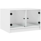 vidaXL Stolić za kavu sa staklenim vratima bijeli 68x50x42 cm | shoptok.hr