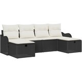 vidaXL Kavčna garnitura z blazino 6 pcs Črna in krem poli ratan, (5000138372) | Shoptok.si