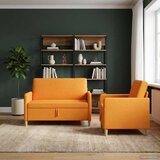  Set sofe s pohranom 2 pcs Tamno žuta Poliester | shoptok.hr