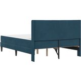  Okvir kreveta s madracem s uzglavljem 2 pcs Plava Baršun - Plava 140 x 200 cm | shoptok.hr