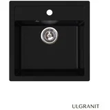 Granitna sudopera 48x48cm Mat Crna ULG480 ø90